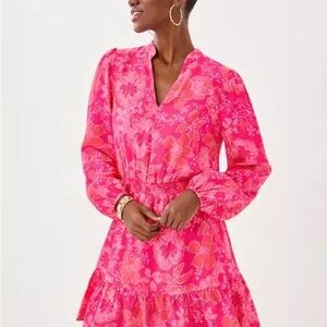 Lilly Pulitzer Axton Dress in Sun Shell Pink Big Party